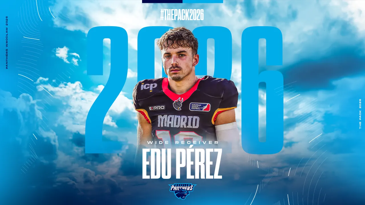 Wide receiver Edu Pérez checks in in Wrocław!