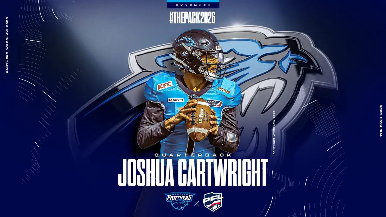 American quarterback Joshua Cartwright stays longer with Panthers Wrocław!