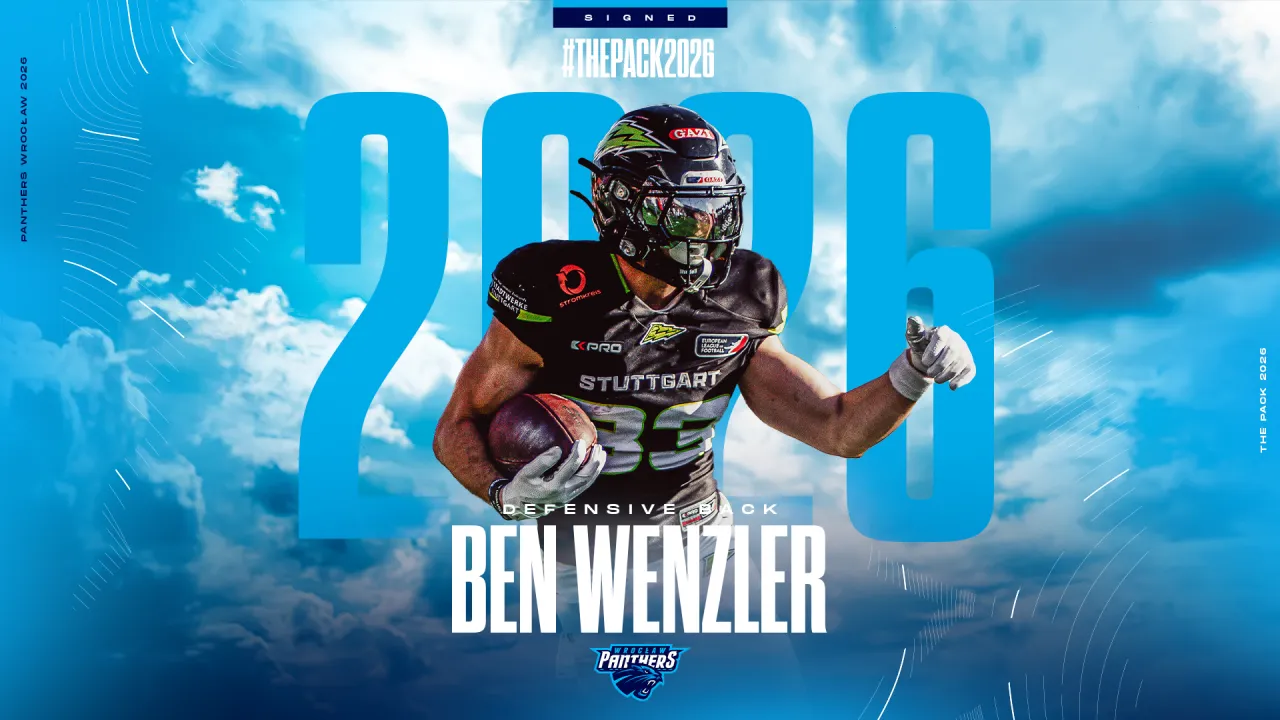 ELF champion checks in at Wrocław! Ben Wenzler joins the Panthers Wrocław!