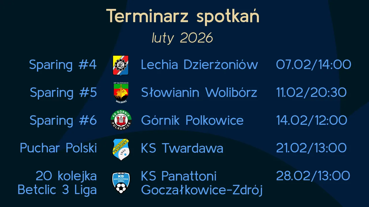 Terminarz spotkań - luty 2026