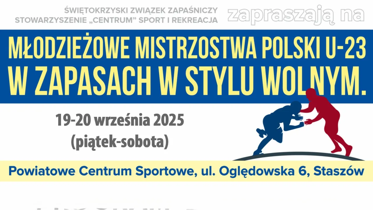 Korekta komunikatu MMP U23 w Staszowie zapasy styl wolny.