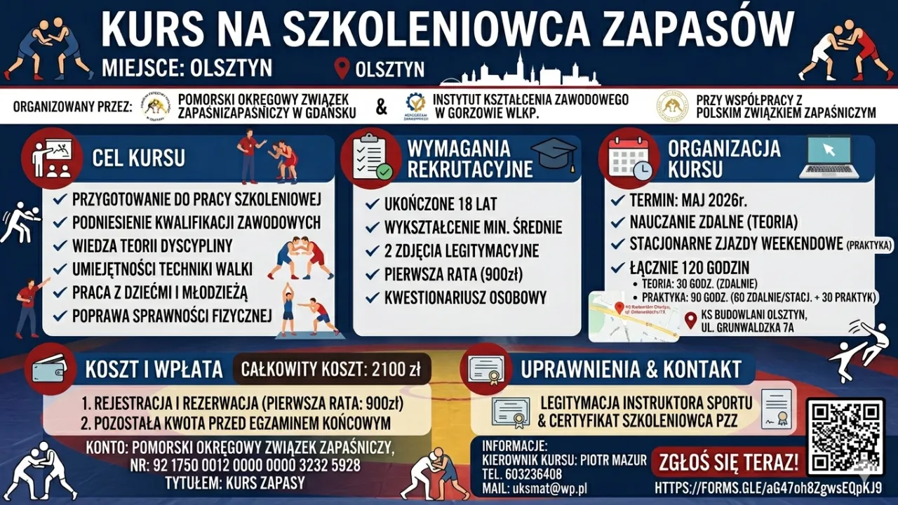 Kurs na szkoleniowca zapasów