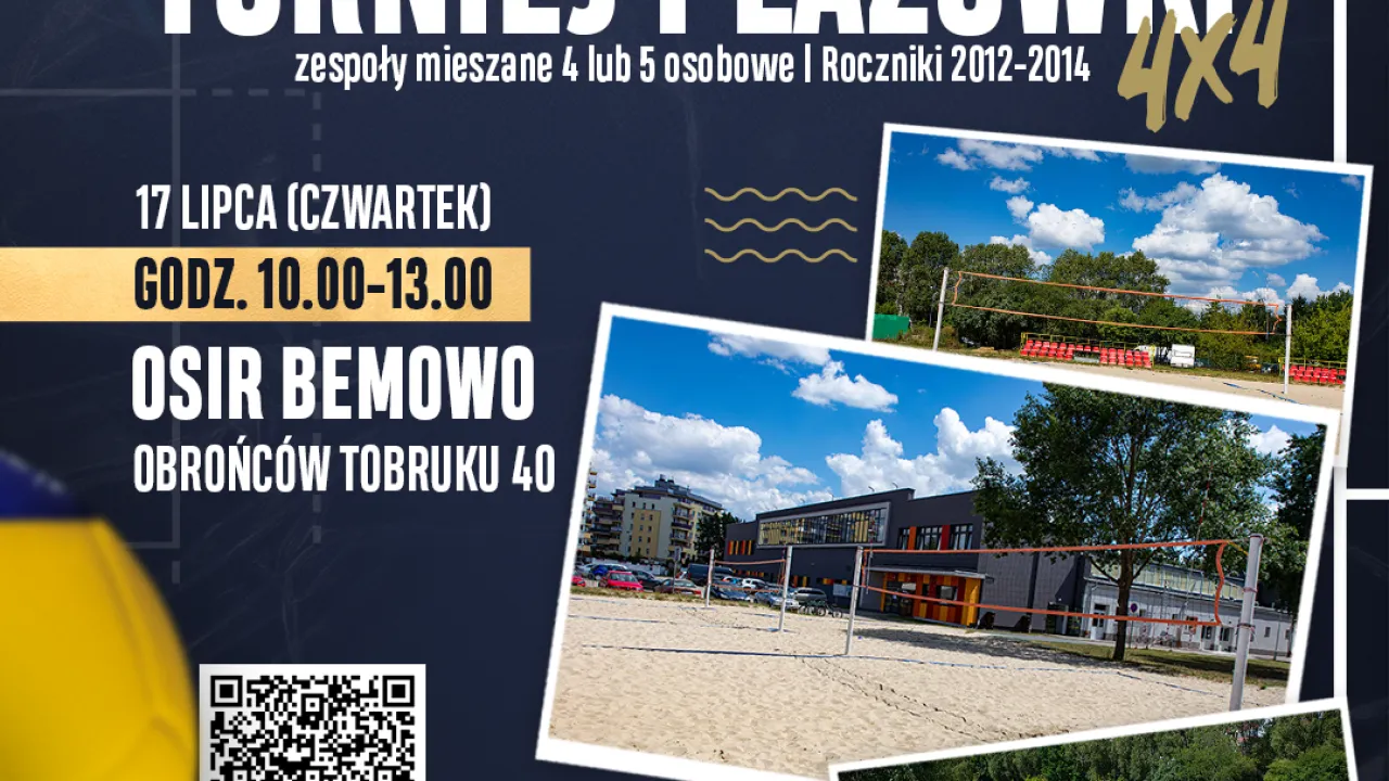 TURNIEJ PLAŻÓWKI 4×4 – ZAPISY OTWARTE!