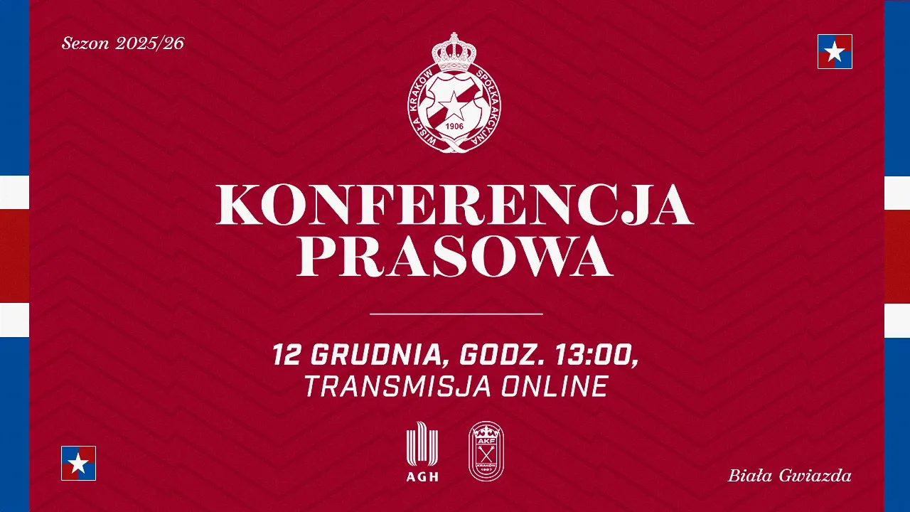 Współpraca TS Wisła Kraków SA, AGH, AKF - Konferencja prasowa 12.12.2025r.