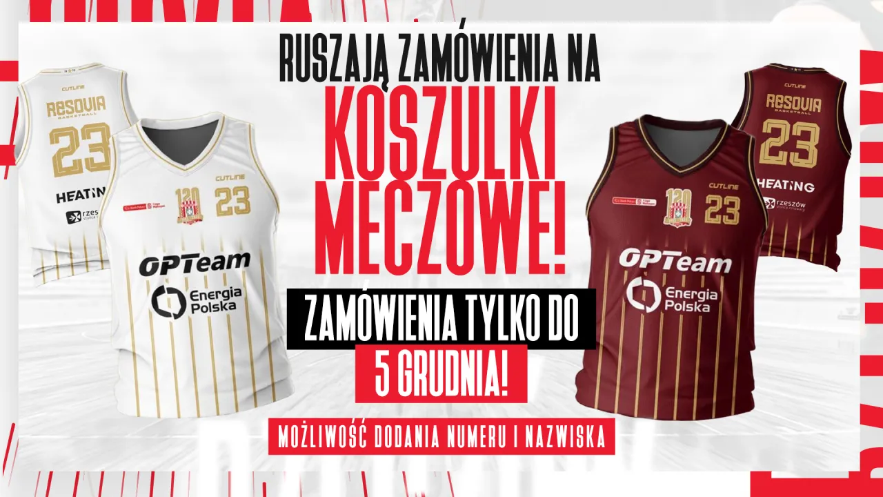 Rusza sprzedaż koszulek meczowych Resovii Basketball!