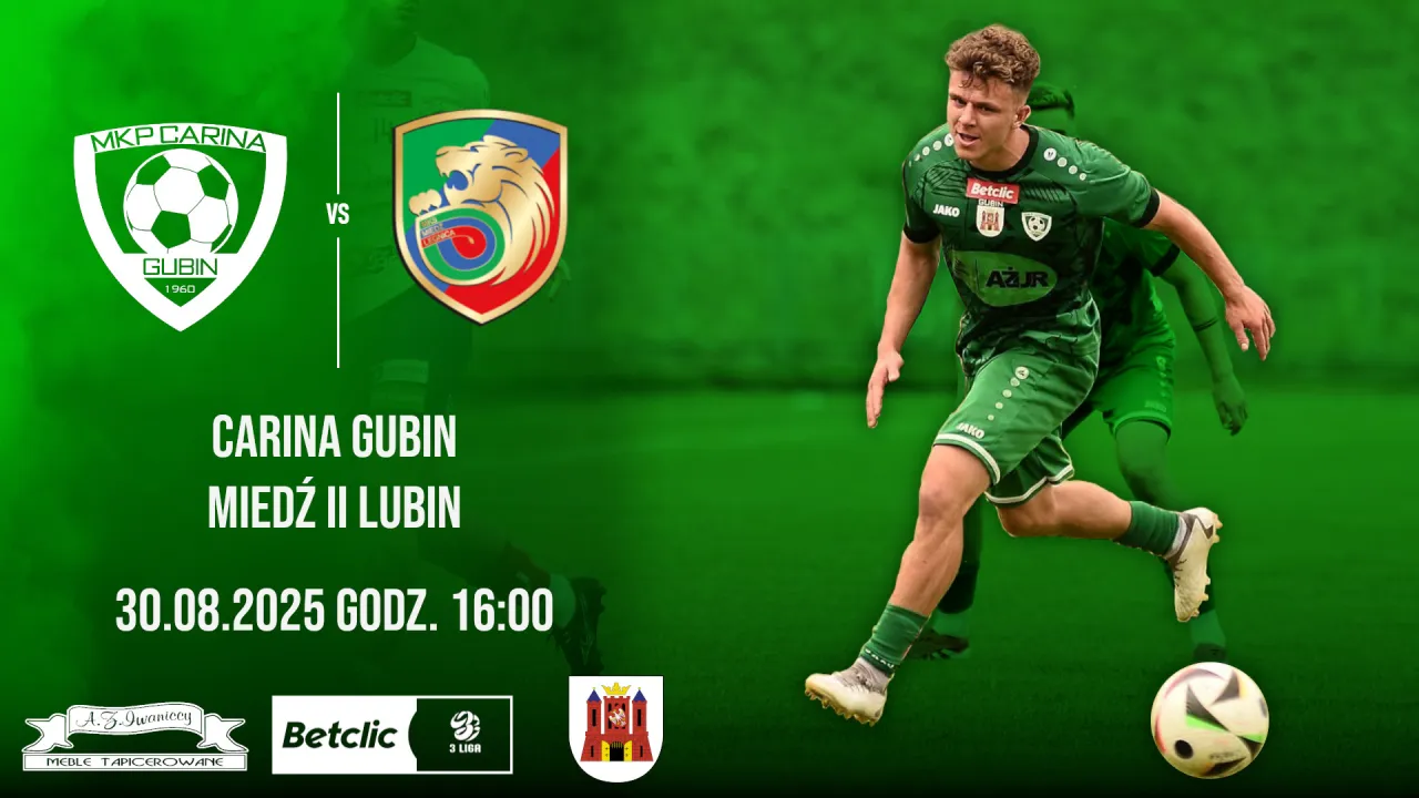 Zapowiedź meczu: Carina Gubin - Miedź II Legnica