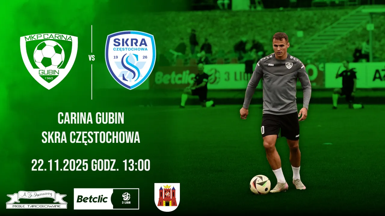 Zapowiedź meczu: Carina Gubin - Skra Częstochowa