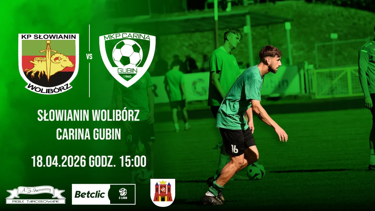 Zapowiedź meczu: Słowianin Wolibórz - Carina Gubin