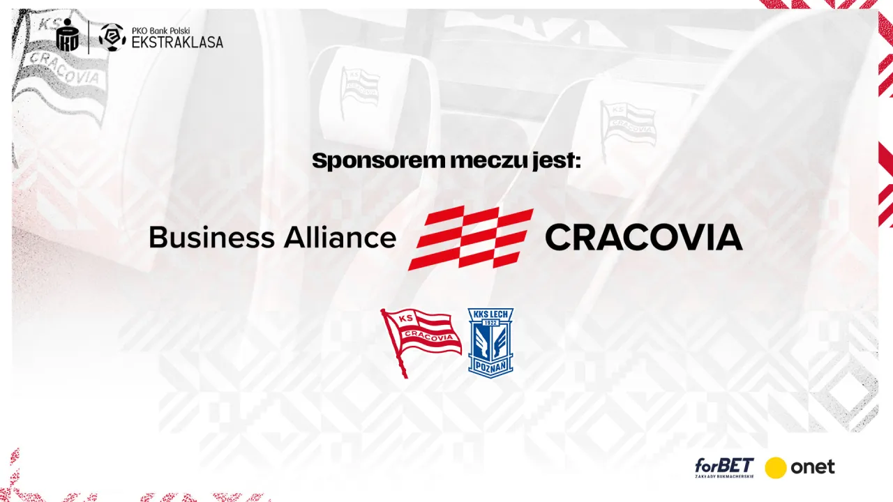 Stowarzyszenie Business Alliance Cracovia sponsorem meczu z Lechem Poznań
