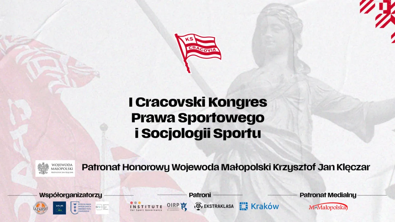 Mamy zaszczyt ogłosić Patronów, Współorganizatorów, Patronat Honorowy oraz Patronat Medialny I Cracovskiego Kongresu Prawa Sportowego i Socjologii!