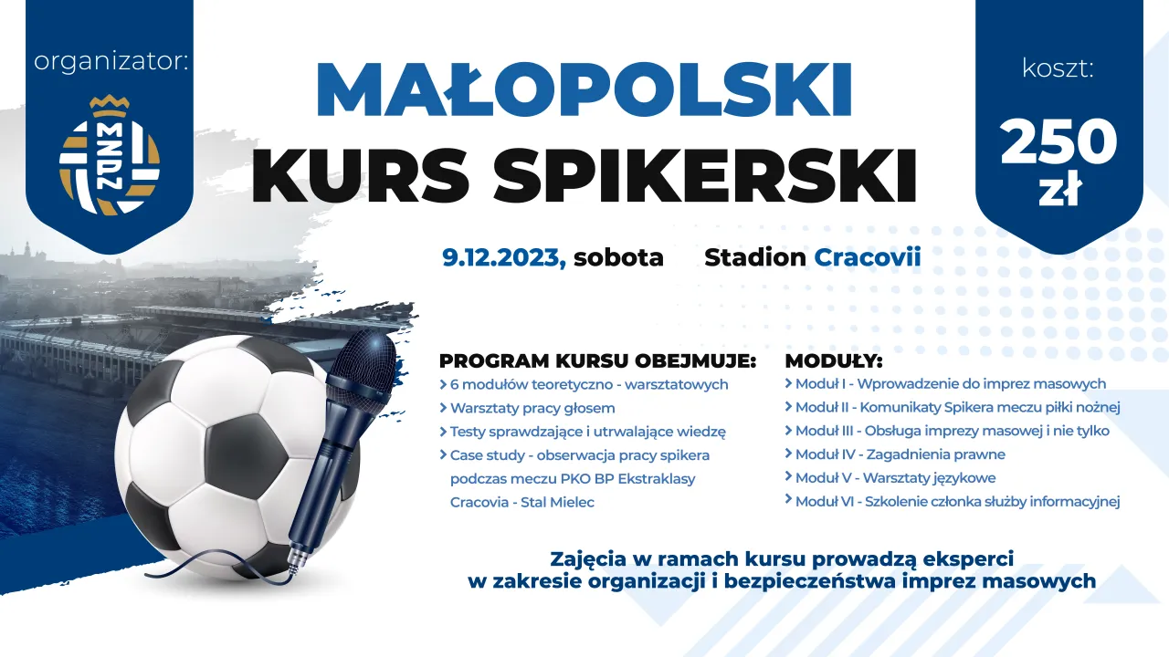 Małopolski Kurs Spikerski na Stadionie Cracovii