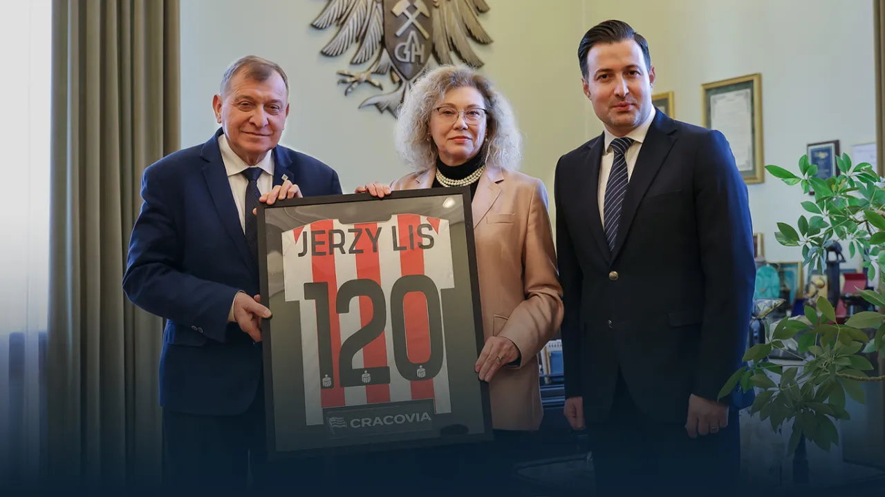 Zarząd Cracovii odwiedził Rektora Akademii Górniczo-Hutniczej