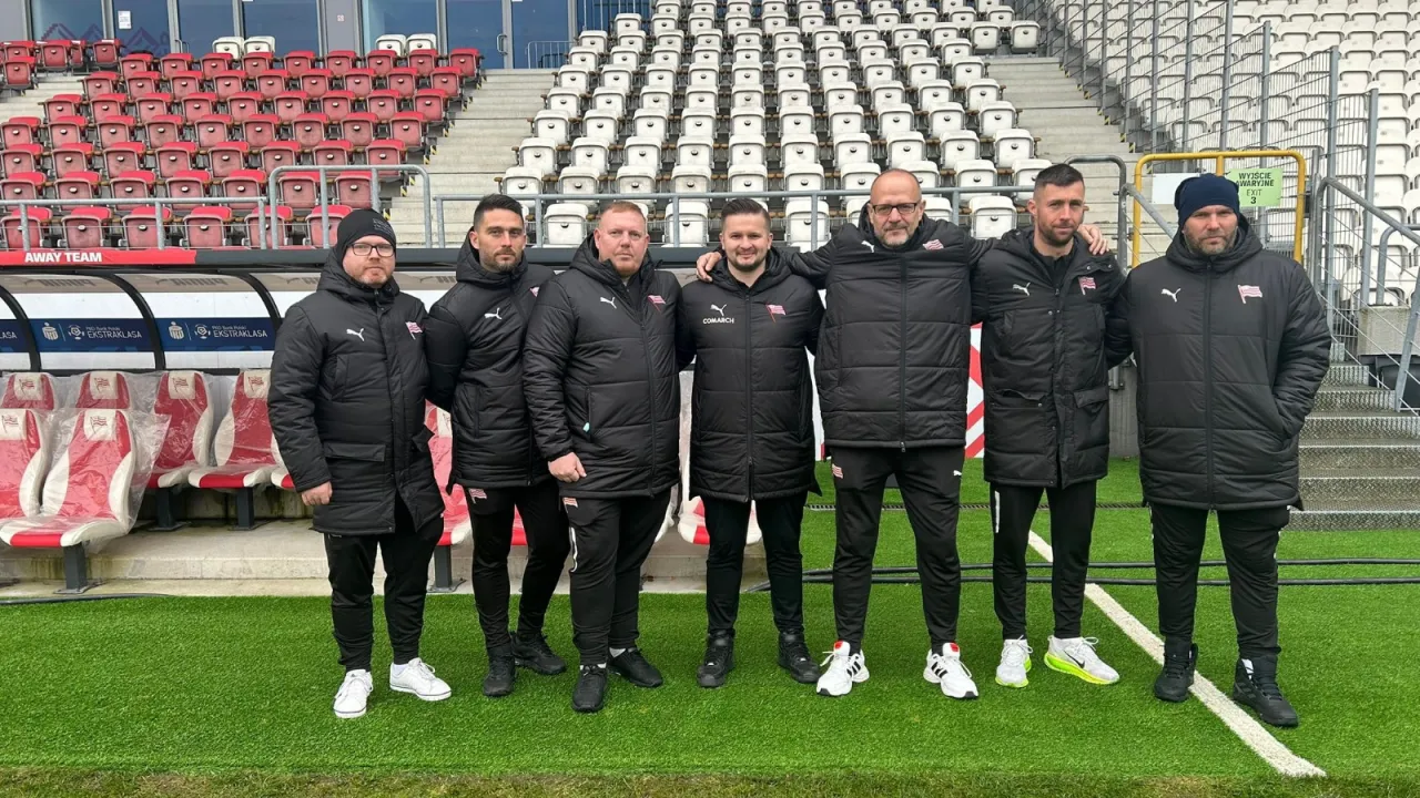 Trenerzy FC ViOn Zlaté Moravce z wizytą w Akademii Cracovii