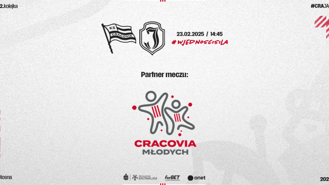 FUNDACJA CRACOVIA MŁODYCH PARTNEREM MECZU Z JAGIELLONIĄ BIAŁYSTOK