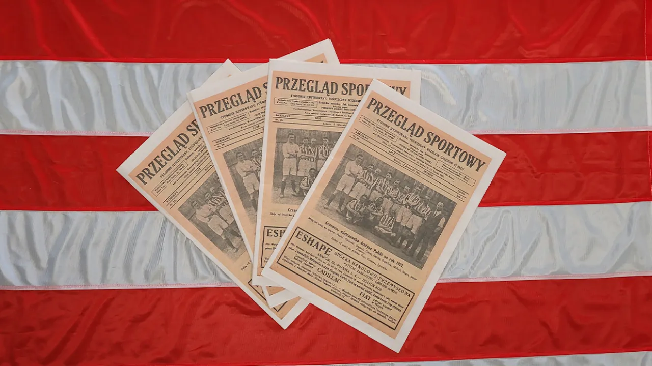 Reprinty historycznego numeru "Przeglądu Sportowego" dostępne podczas meczu z Wartą
