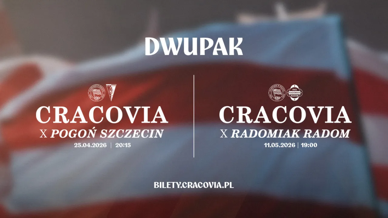 Dwupak biletowy na mecze z Pogonią Szczecin i Radomiakiem Radom