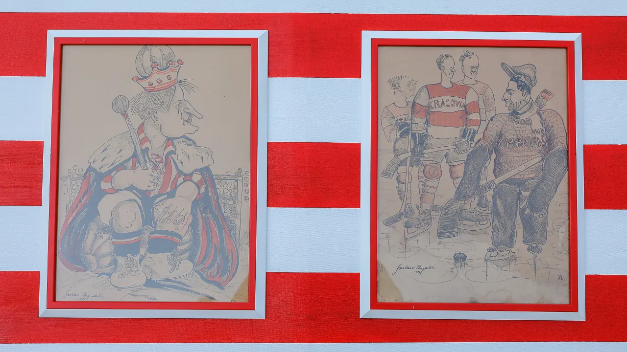 Wystawa prac Gustawa Rogalskiego podczas meczu z Jagiellonią