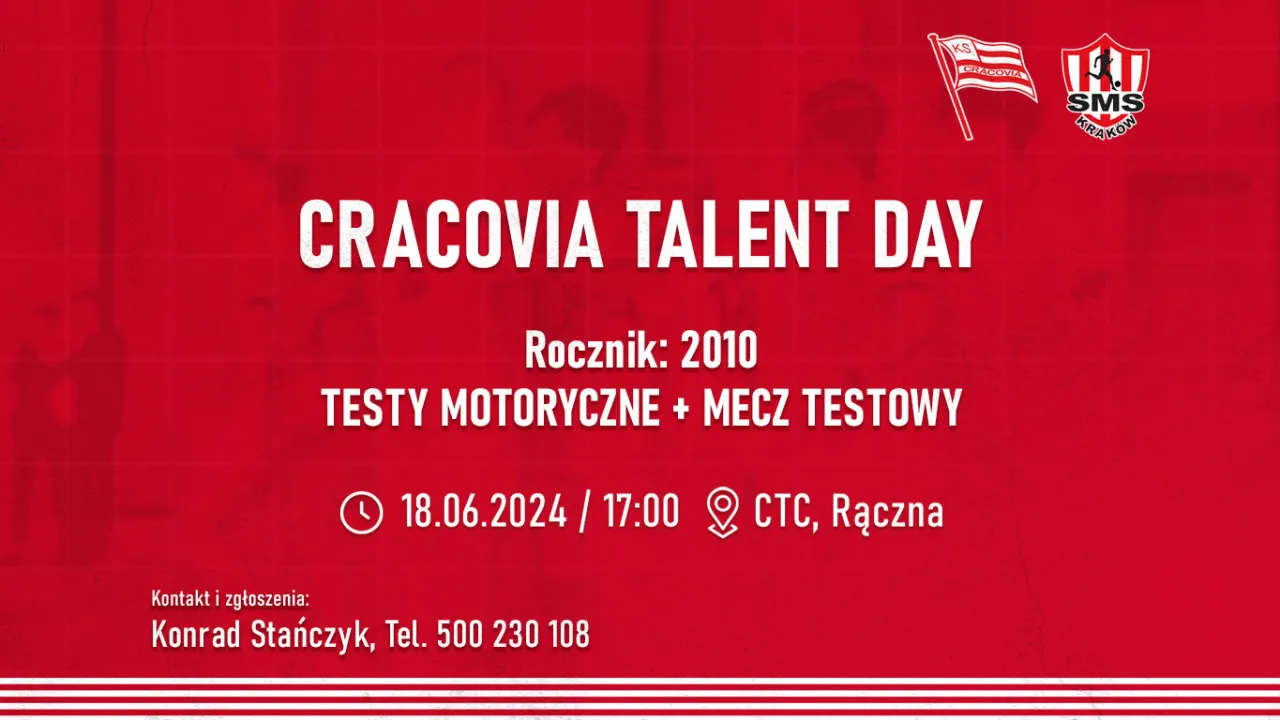 Cracovia Talent Day rocznika 2010 już 18 czerwca!