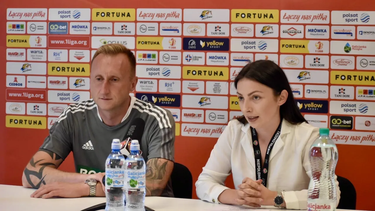 Trener Marcin Prasoł po meczu w Niepołomicach [Wideo]