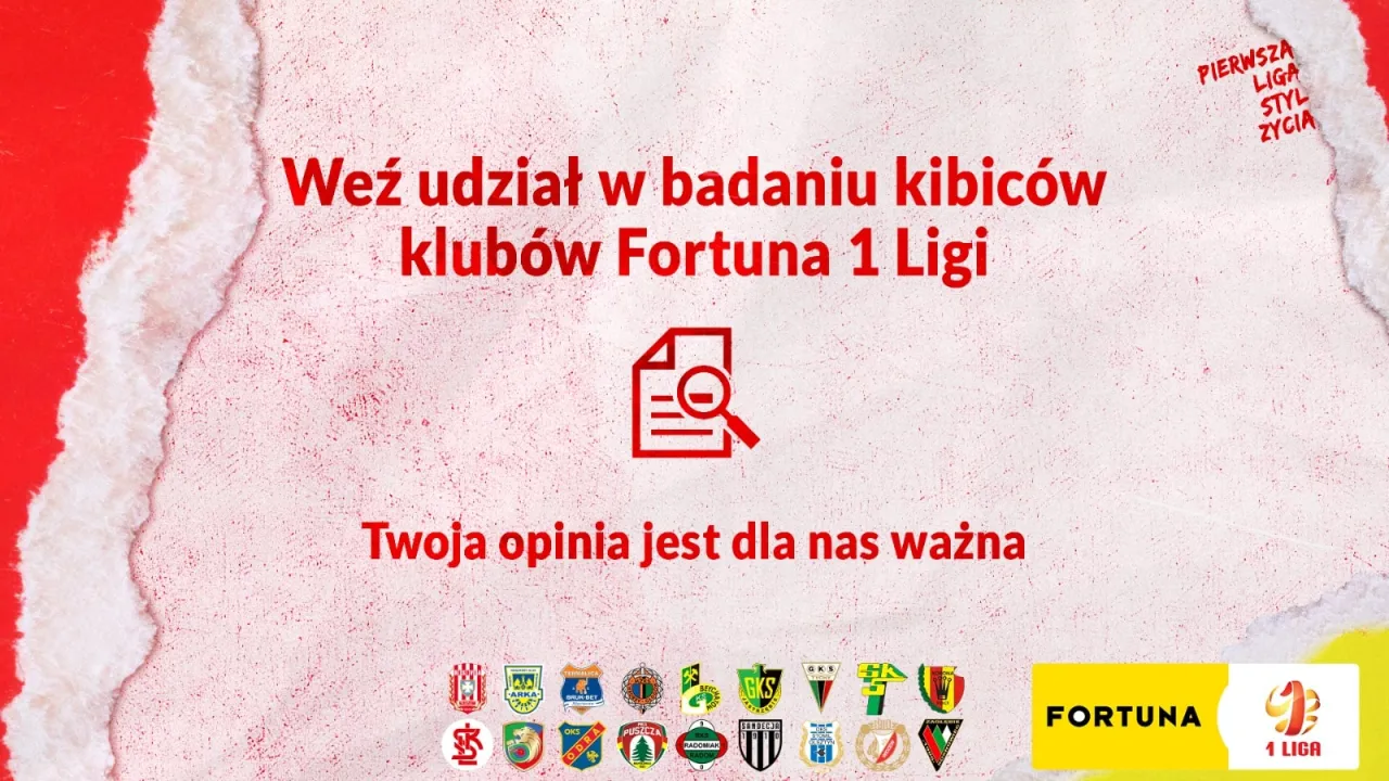 Badanie kibiców klubów Fortuna 1 Ligi – wyraź swoją opinię!