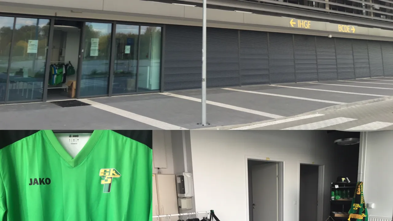 Fanshop na stadionie. Gadżety klubowe w czasie meczu
