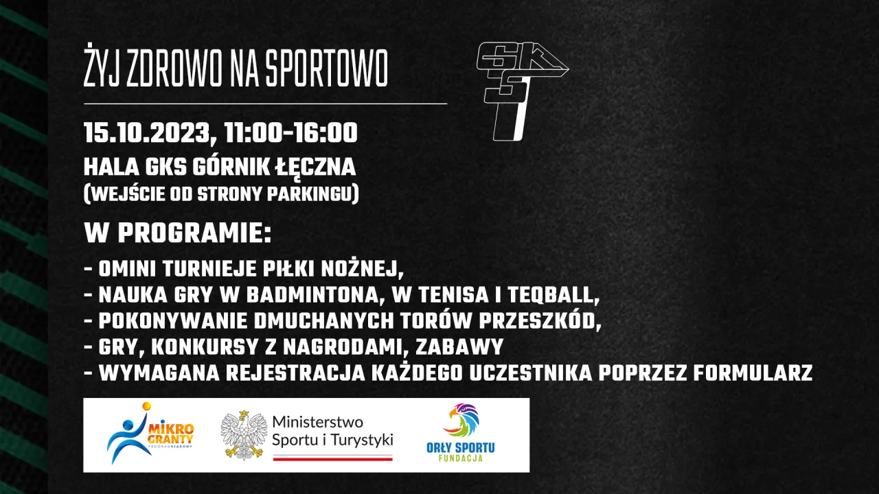 Żyj zdrowo na sportowo – zmiana miejsca imprezy!