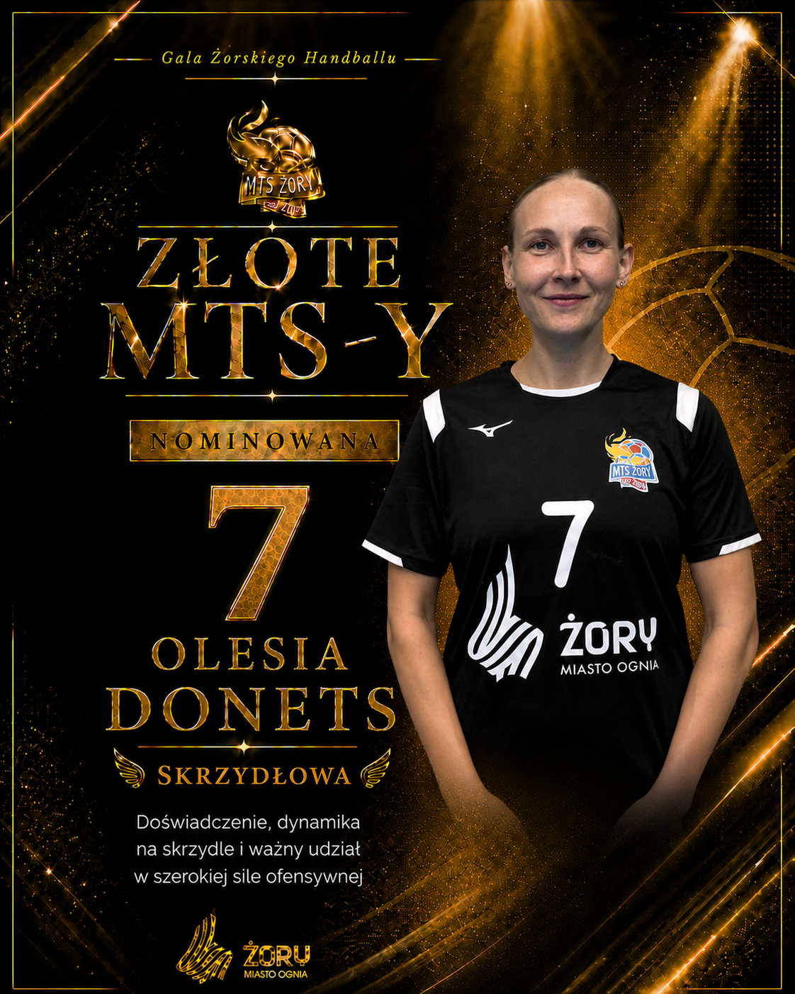 Olesia Donets - nominowana zawodniczka MTS Żory