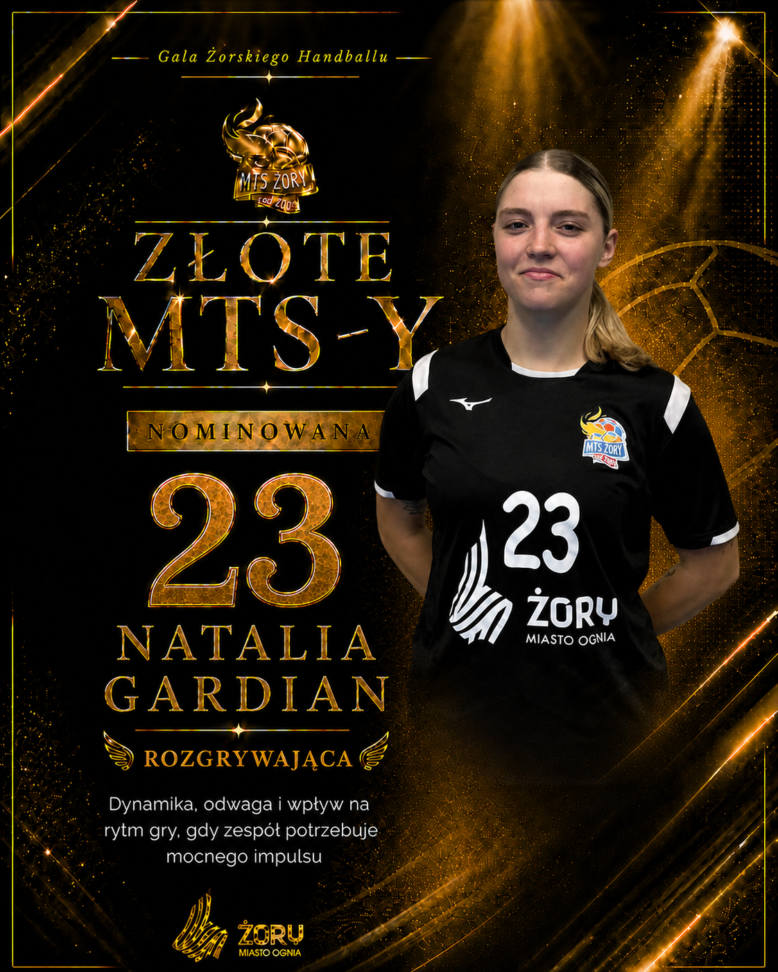 Natalia Gardian - nominowana zawodniczka MTS Żory