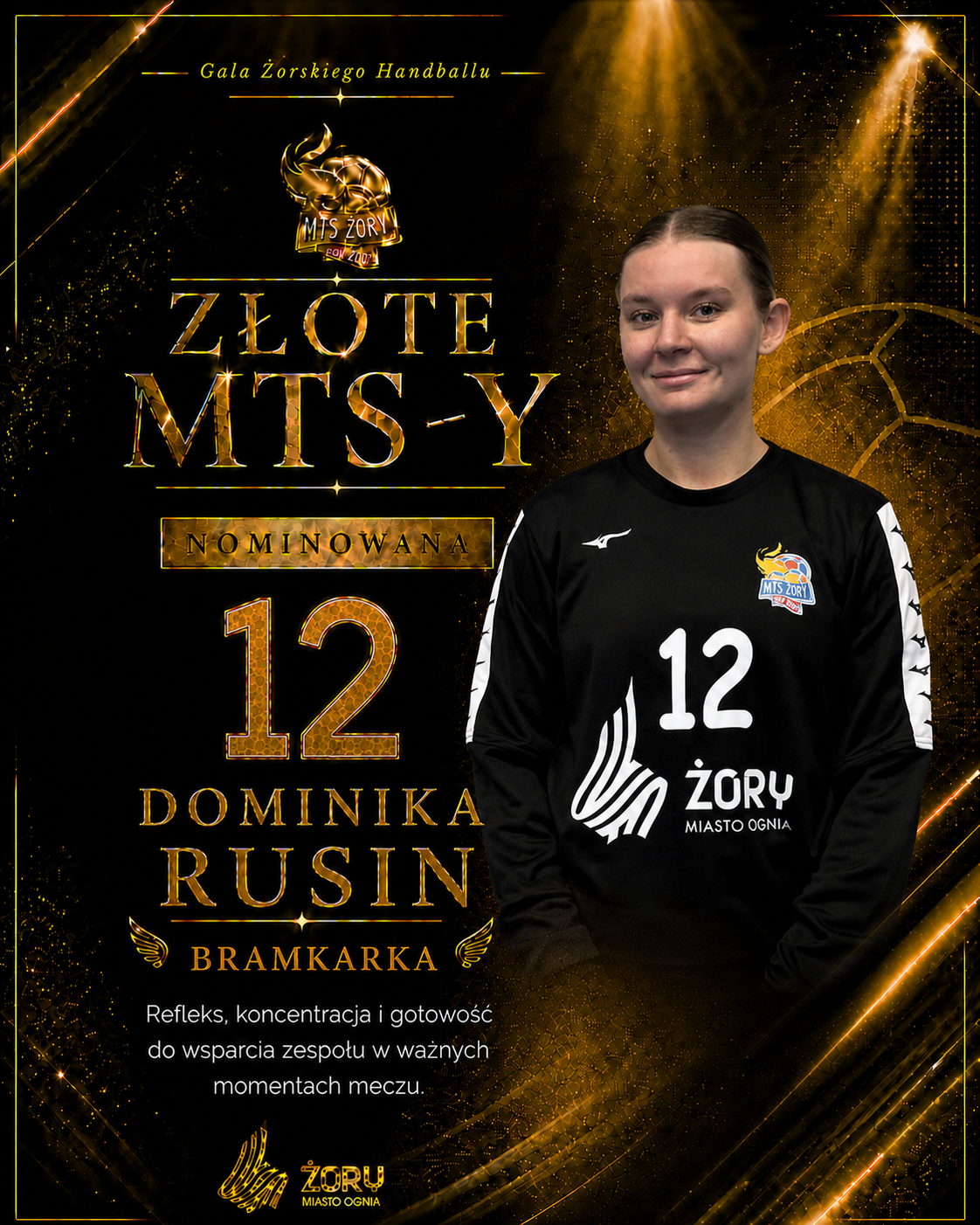 Dominika Rusin - nominowana zawodniczka MTS Żory