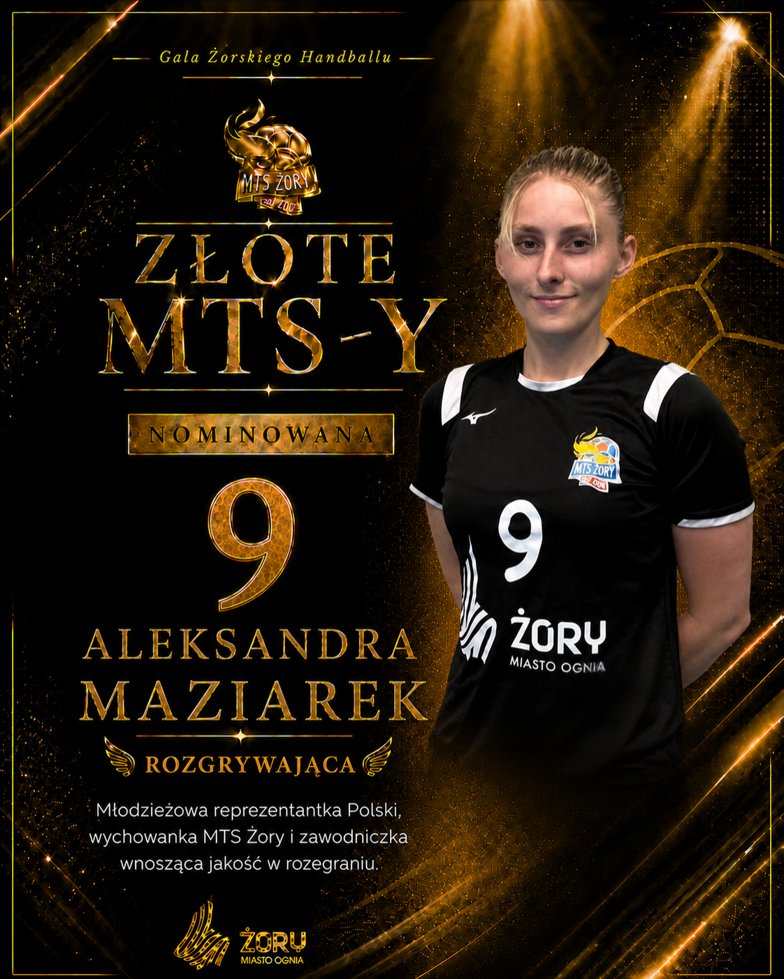 Aleksandra Maziarek - nominowana zawodniczka MTS Żory