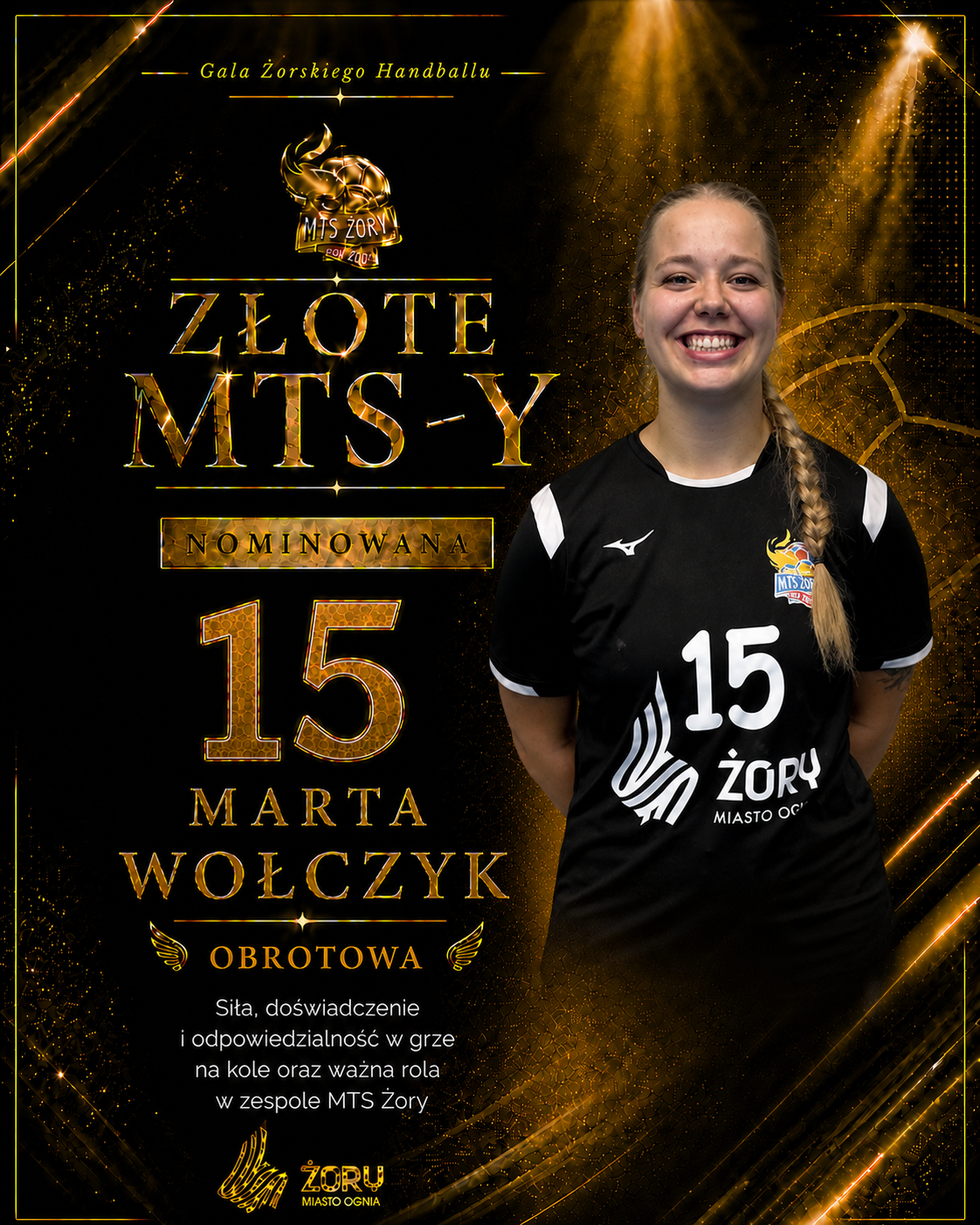 Marta Wołczyk - nominowana zawodniczka MTS Żory