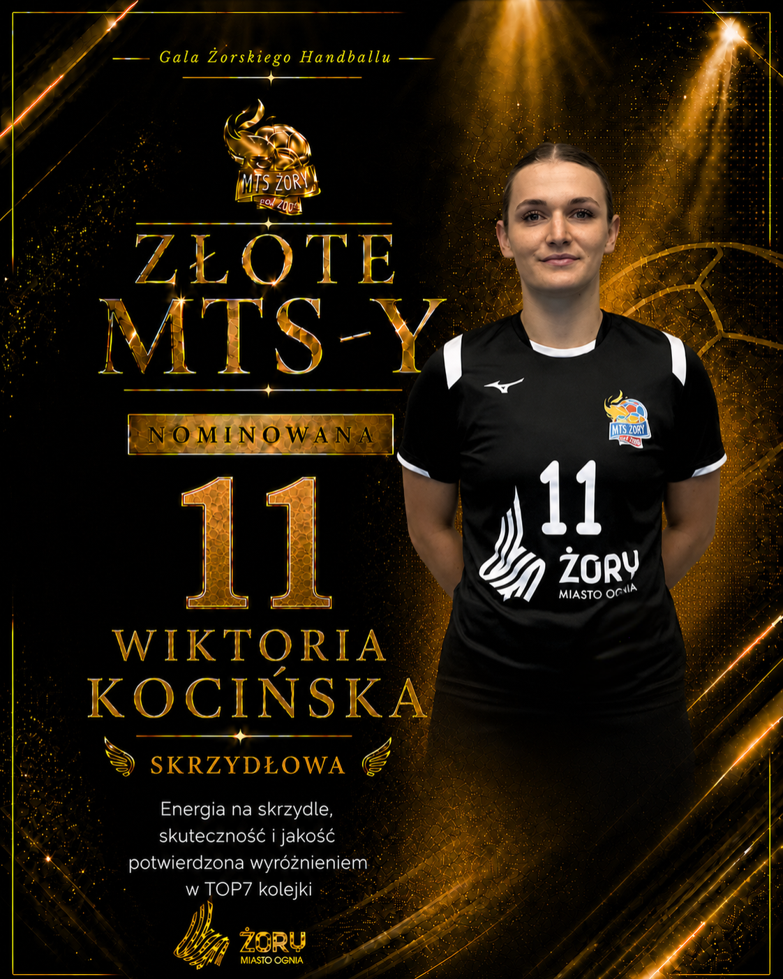 Wiktoria Kocińska - nominowana zawodniczka MTS Żory