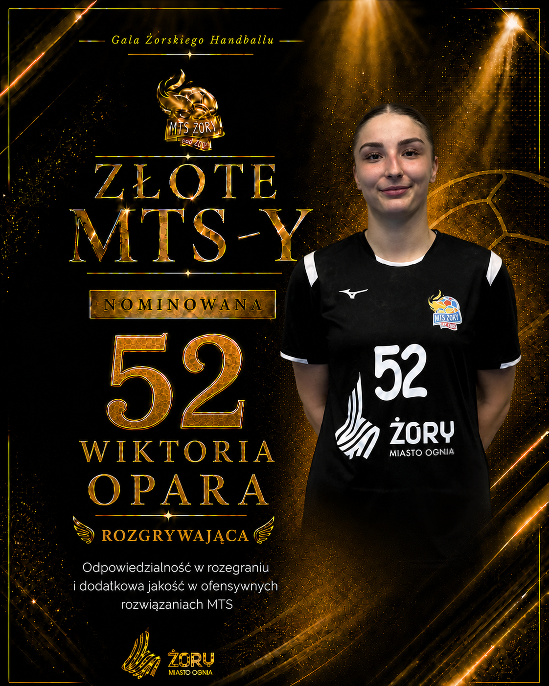Wiktoria Opara - nominowana zawodniczka MTS Żory