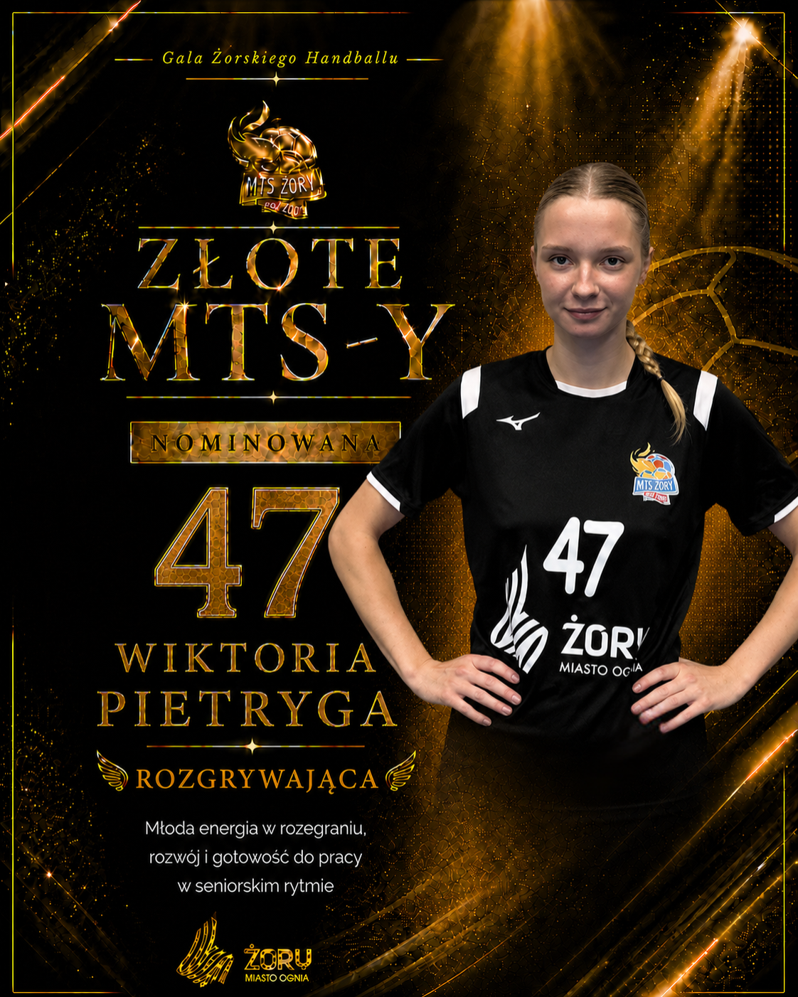 Wiktoria Pietryga - nominowana zawodniczka MTS Żory