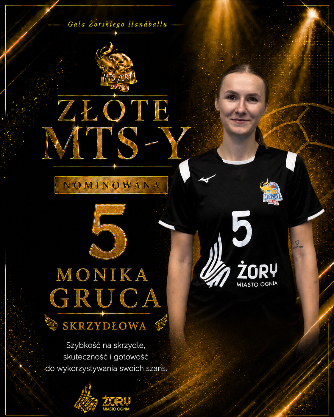 Monika Gruca - nominowana zawodniczka MTS Żory