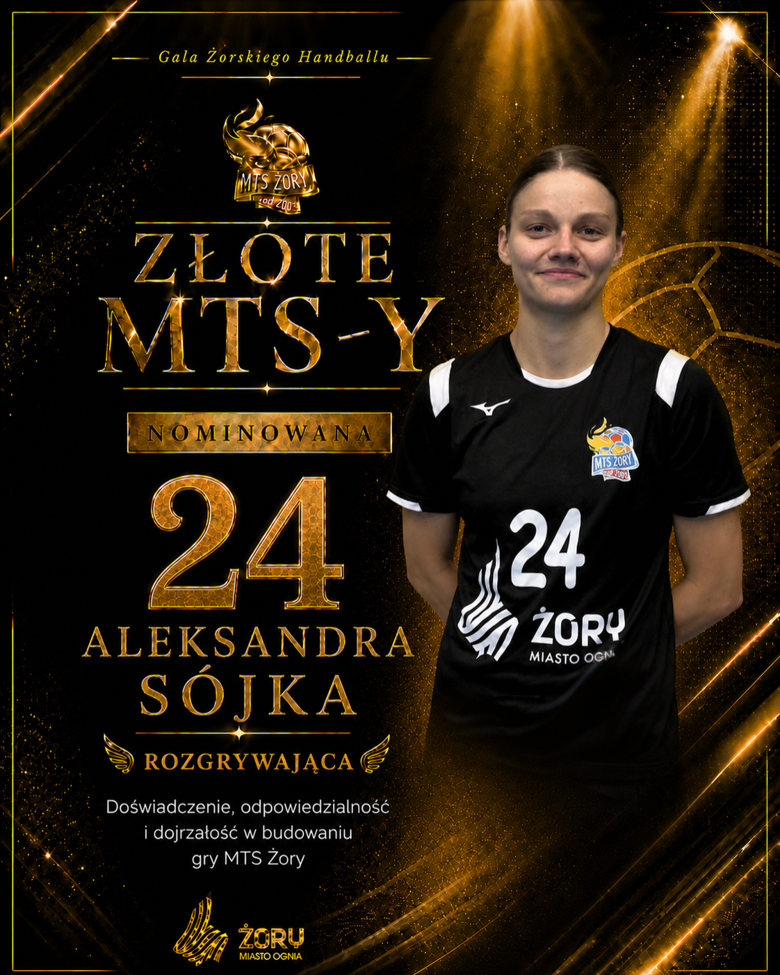 Aleksandra Sójka - nominowana zawodniczka MTS Żory