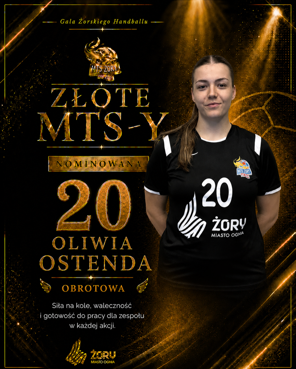 Oliwia Ostenda - nominowana zawodniczka MTS Żory